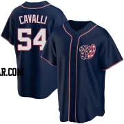 Cade Cavalli Men's Washington Nationals Navy Replica Alternate Team Jersey