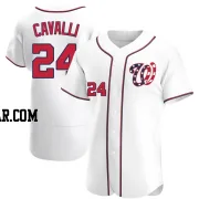 Cade Cavalli Men's Washington Nationals White Authentic Alternate Jersey