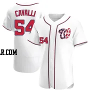 Cade Cavalli Men's Washington Nationals White Authentic Alternate Jersey