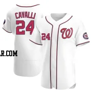 Cade Cavalli Men's Washington Nationals White Authentic Home Jersey