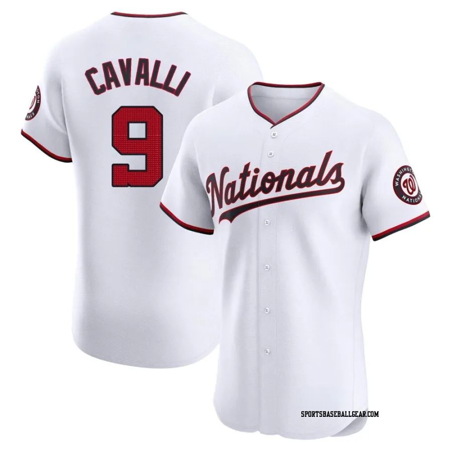 Cade Cavalli Men's Washington Nationals White Elite Home Jersey