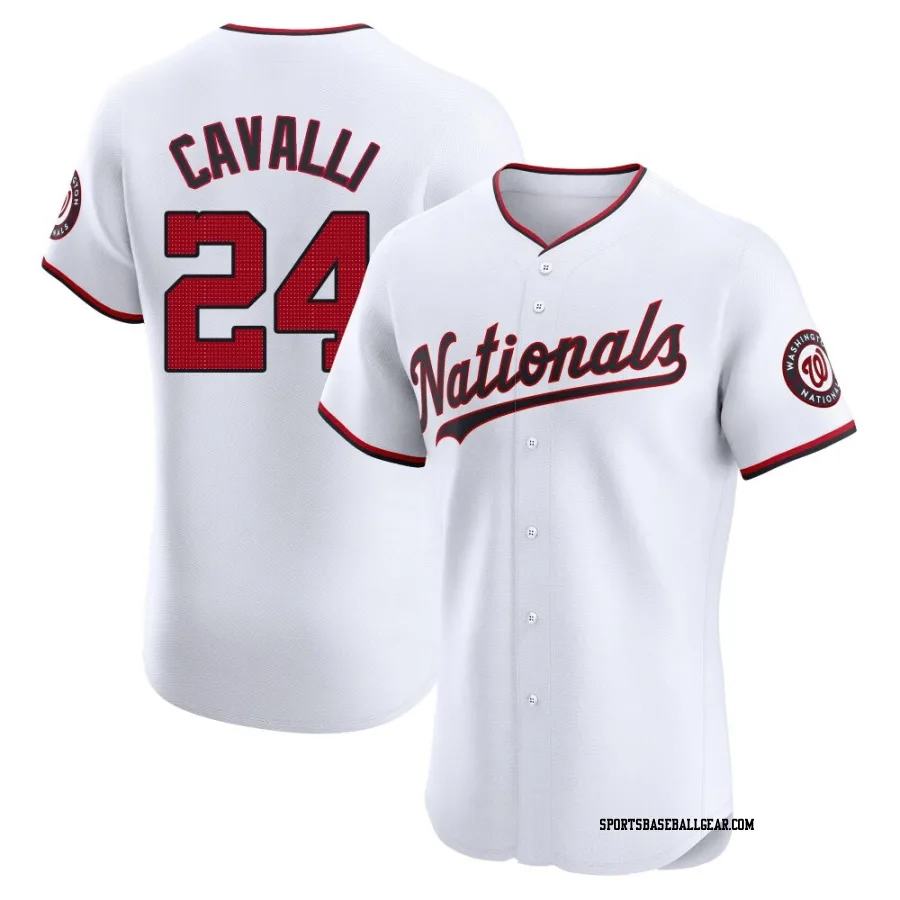 Cade Cavalli Men's Washington Nationals White Elite Home Jersey