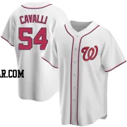 Cade Cavalli Men's Washington Nationals White Replica Home Jersey