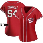 Cade Cavalli Women's Washington Nationals Red Authentic Alternate Jersey