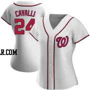 Cade Cavalli Women's Washington Nationals White Replica Home Jersey