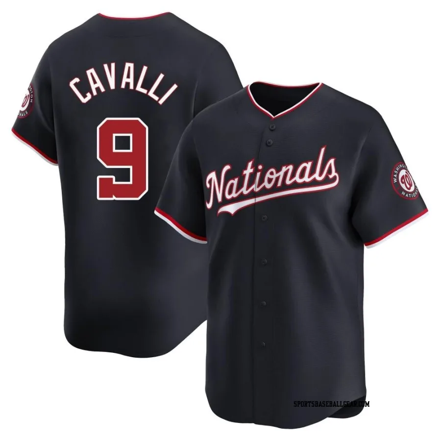 Cade Cavalli Youth Washington Nationals Navy Limited Alternate Jersey