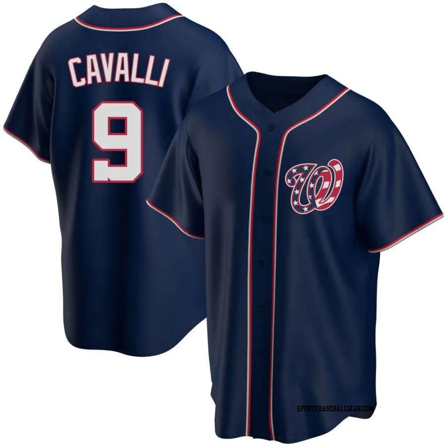 Cade Cavalli Youth Washington Nationals Navy Replica Alternate Team Jersey