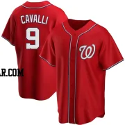 Cade Cavalli Youth Washington Nationals Red Replica Alternate Jersey