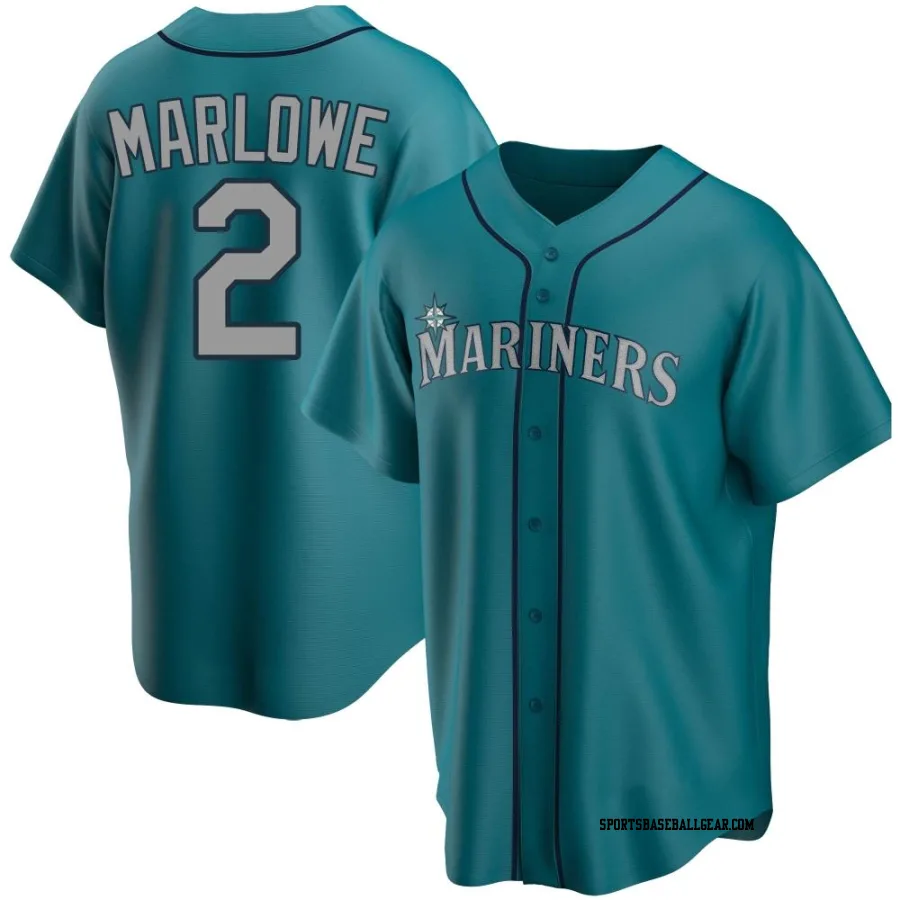 Cade Marlowe Men's Seattle Mariners Aqua Replica Alternate Jersey