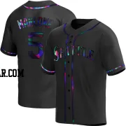 Cade Marlowe Men's Seattle Mariners Black Holographic Replica Alternate Jersey