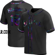 Cade Marlowe Men's Seattle Mariners Black Holographic Replica Alternate Jersey