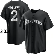 Cade Marlowe Men's Seattle Mariners Black/White Replica Jersey