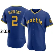 Cade Marlowe Men's Seattle Mariners Royal Authentic 2023 City Connect Jersey