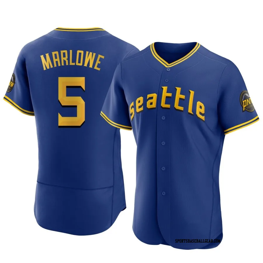 Cade Marlowe Men's Seattle Mariners Royal Authentic 2023 City Connect Jersey