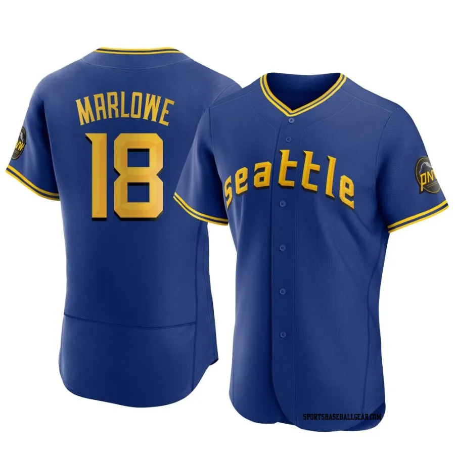 Cade Marlowe Men's Seattle Mariners Royal Authentic 2023 City Connect Jersey