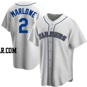 Cade Marlowe Men's Seattle Mariners White Replica Home Cooperstown Collection Jersey