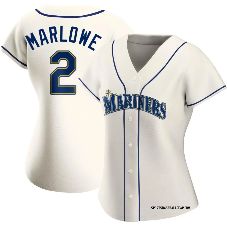 Cade Marlowe Women's Seattle Mariners Cream Authentic Alternate Jersey