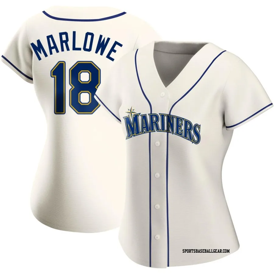 Cade Marlowe Women's Seattle Mariners Cream Authentic Alternate Jersey