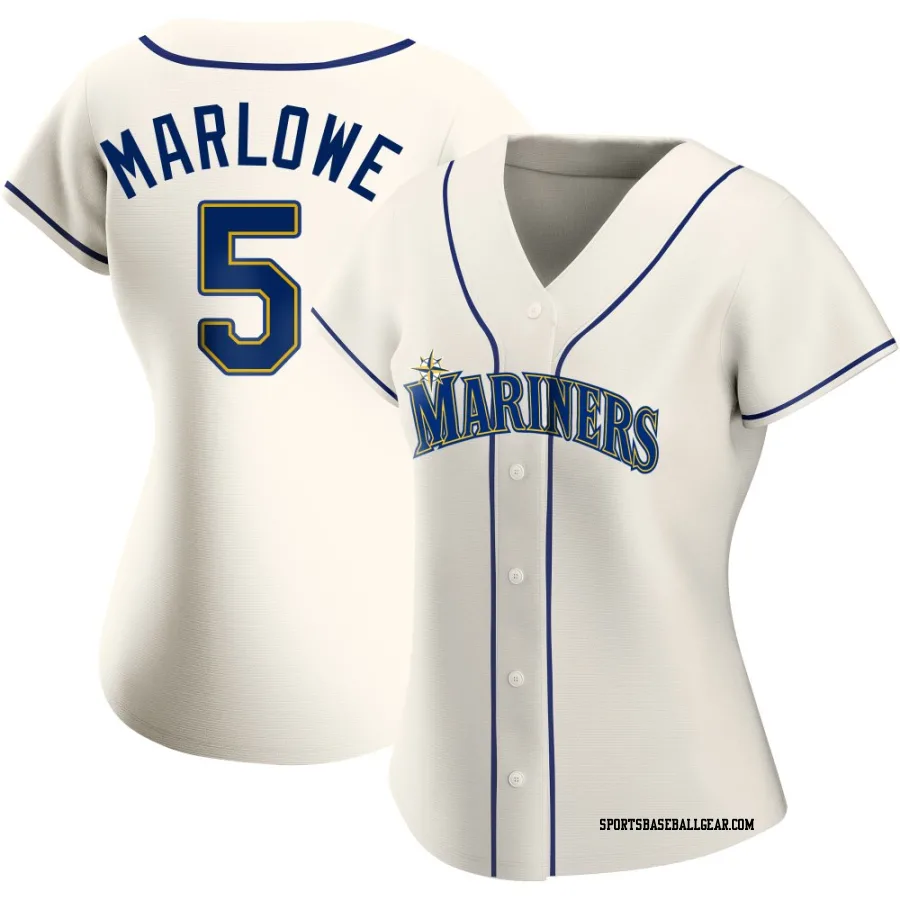 Cade Marlowe Women's Seattle Mariners Cream Replica Alternate Jersey