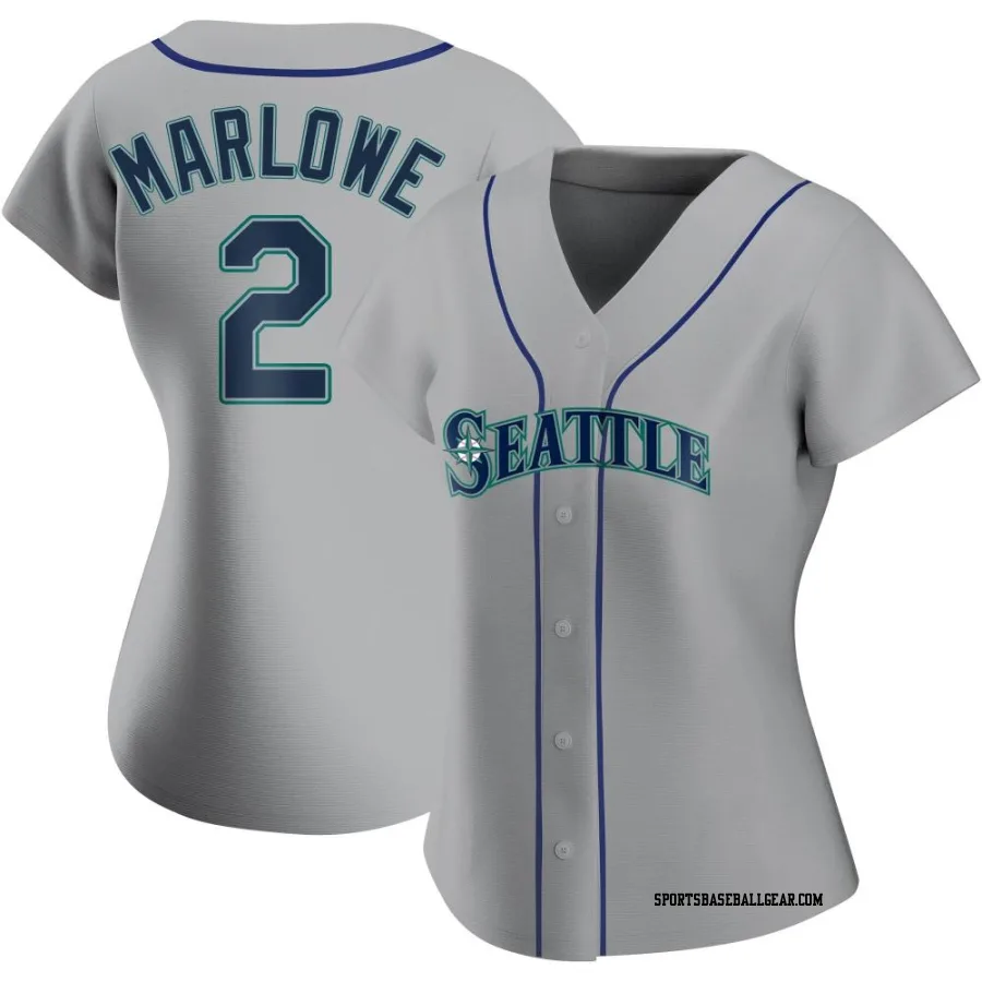 Cade Marlowe Women's Seattle Mariners Gray Replica Road Jersey