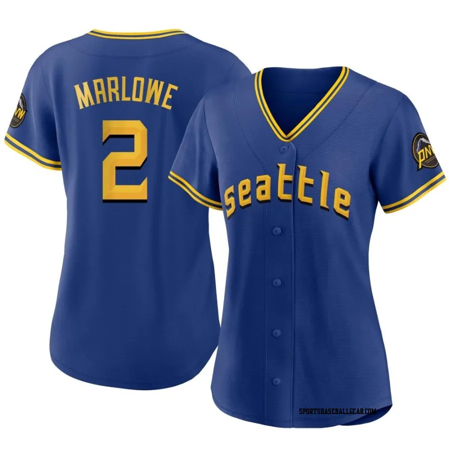 Cade Marlowe Women's Seattle Mariners Royal Authentic 2023 City Connect Jersey