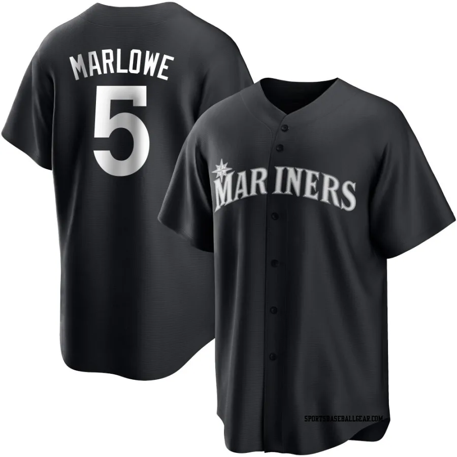 Cade Marlowe Youth Seattle Mariners Black/White Replica Jersey