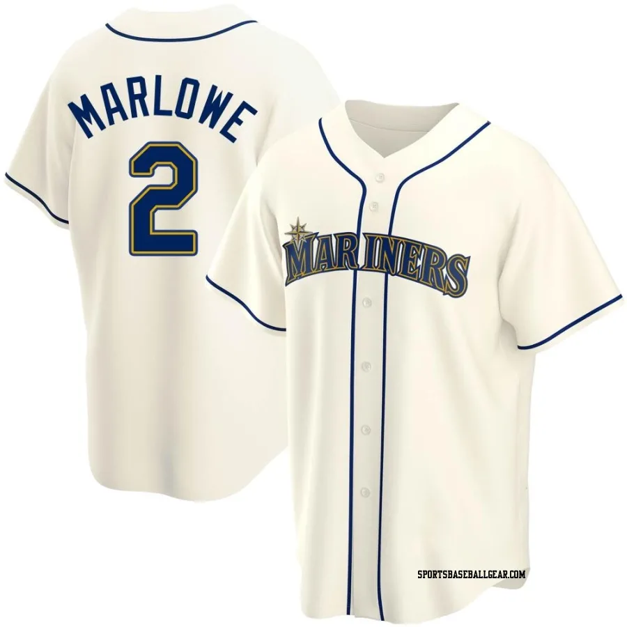 Cade Marlowe Youth Seattle Mariners Cream Replica Alternate Jersey