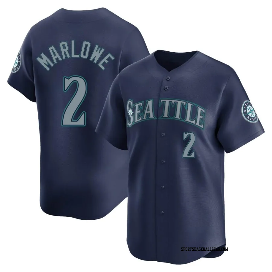 Cade Marlowe Youth Seattle Mariners Navy Limited Road Jersey