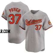 Cade Povich Youth Baltimore Orioles Gray Limited Road Jersey