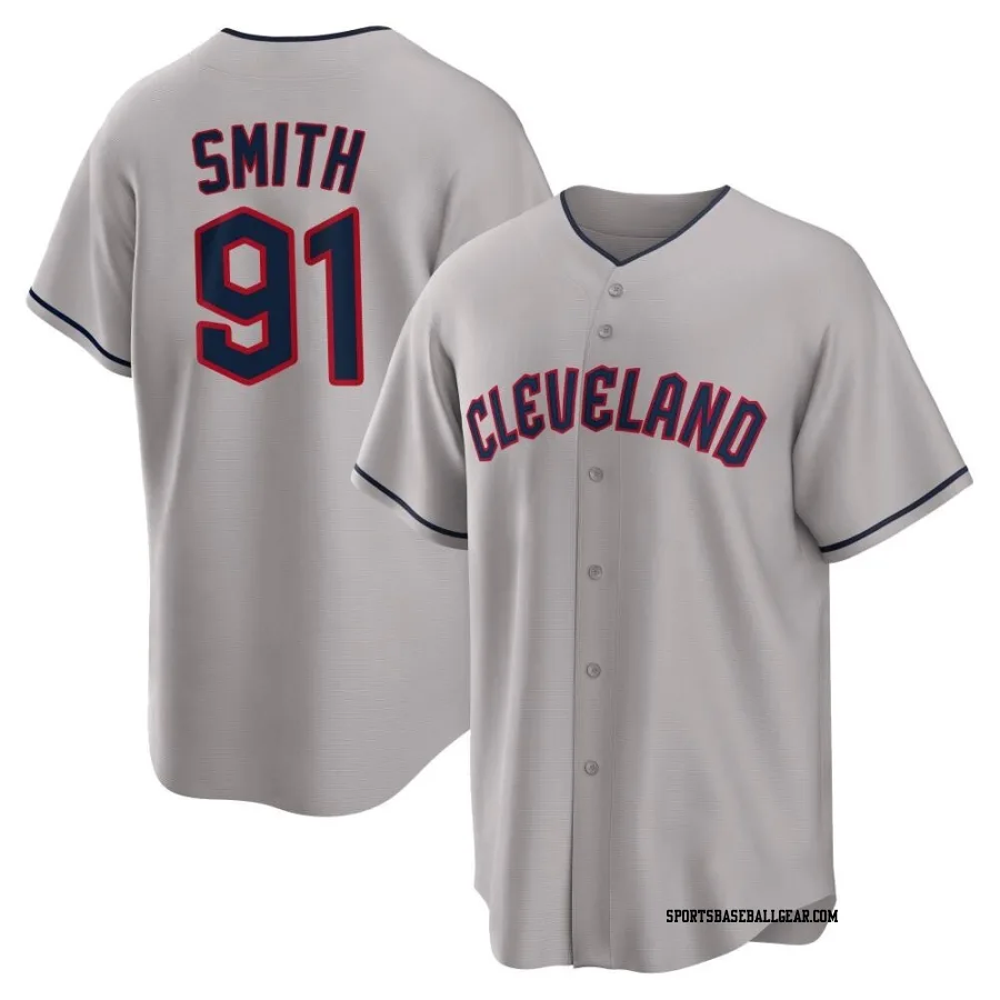 Cade Smith Men's Cleveland Guardians Gray Replica Road Jersey