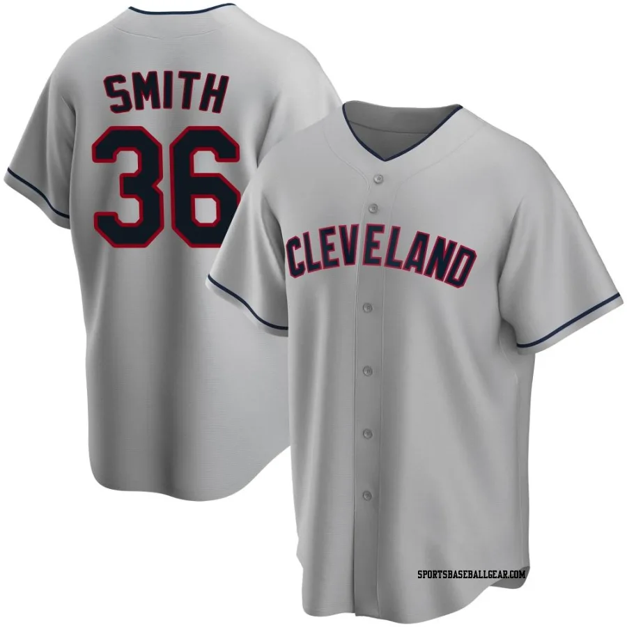 Cade Smith Men's Cleveland Guardians Gray Replica Road Jersey