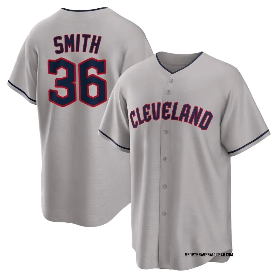 Cade Smith Men's Cleveland Guardians Gray Replica Road Jersey