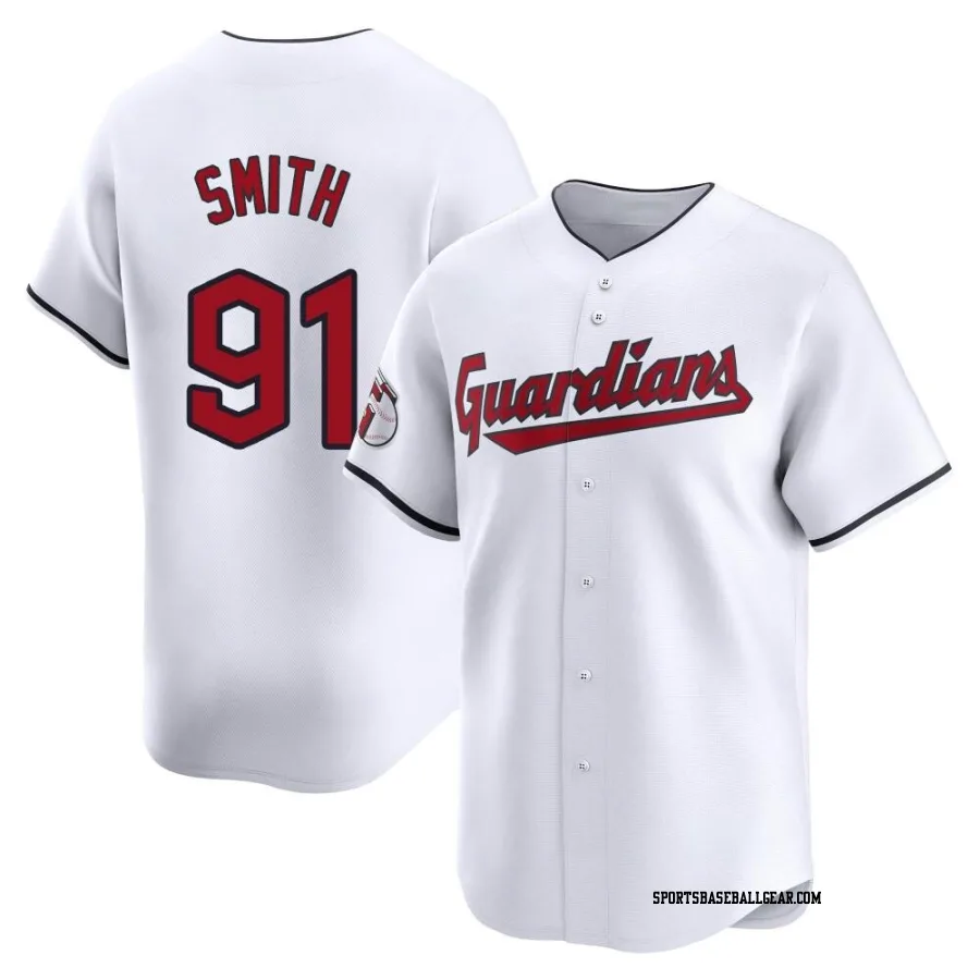 Cade Smith Youth Cleveland Guardians White Limited Home Jersey