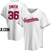 Cade Smith Youth Cleveland Guardians White Replica Home Jersey