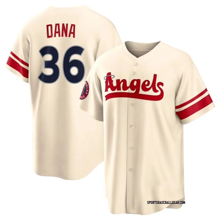 Caden Dana Men's Los Angeles Angels Cream Replica 2022 City Connect Jersey