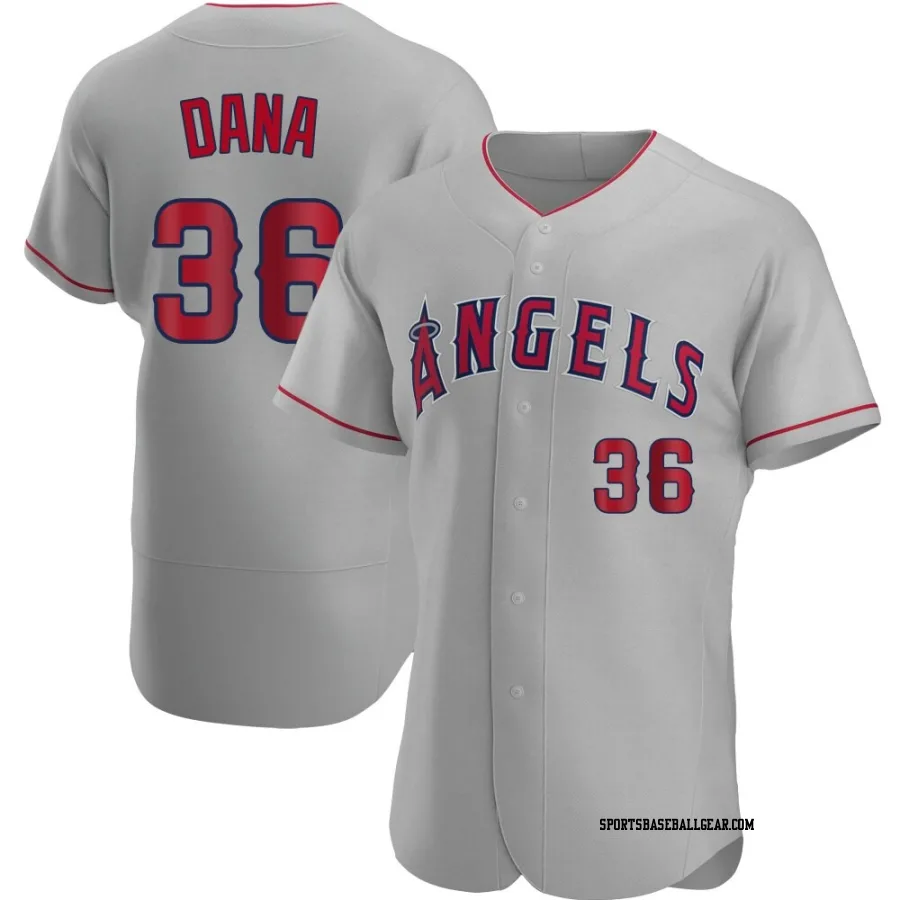 Caden Dana Men's Los Angeles Angels Gray Authentic Road Jersey