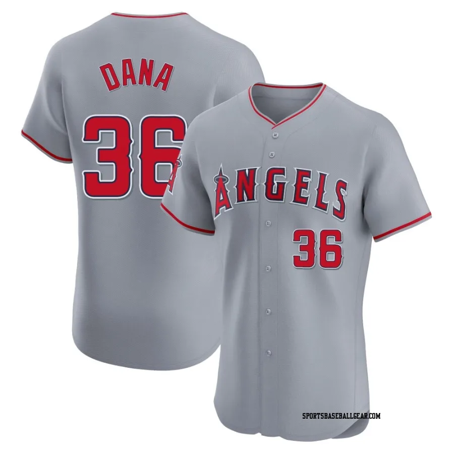 Caden Dana Men's Los Angeles Angels Gray Elite Road Jersey