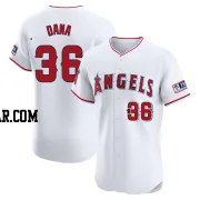 Caden Dana Men's Los Angeles Angels White Elite Home Patch Jersey