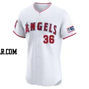 Caden Dana Men's Los Angeles Angels White Elite Home Patch Jersey