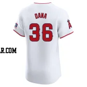 Caden Dana Men's Los Angeles Angels White Elite Home Patch Jersey