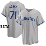 Caden Monke Men's Kansas City Royals Gray Replica 2022 Road Jersey