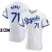 Caden Monke Men's Kansas City Royals White Authentic 2022 Home Jersey