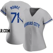 Caden Monke Women's Kansas City Royals Gray Authentic 2022 Road Jersey