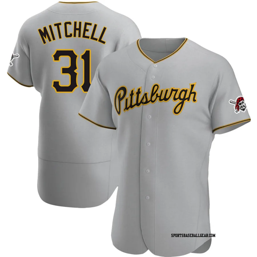 Cal Mitchell Men's Pittsburgh Pirates Gray Authentic Road Jersey