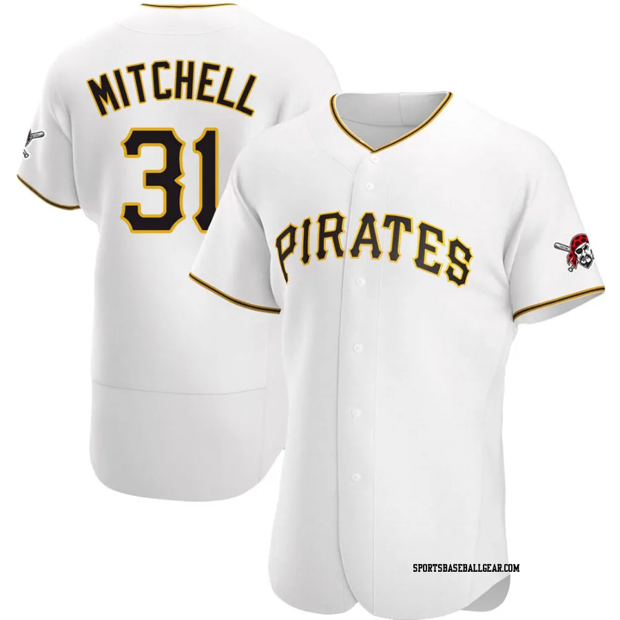 Cal Mitchell Men's Pittsburgh Pirates White Authentic Home Jersey