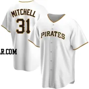 Cal Mitchell Youth Pittsburgh Pirates White Replica Home Jersey