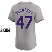 Cal Quantrill Men's Colorado Rockies Gray Elite Road Jersey