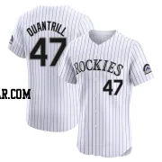 Cal Quantrill Men's Colorado Rockies White Elite Home Jersey