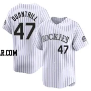 Cal Quantrill Men's Colorado Rockies White Limited Home Jersey