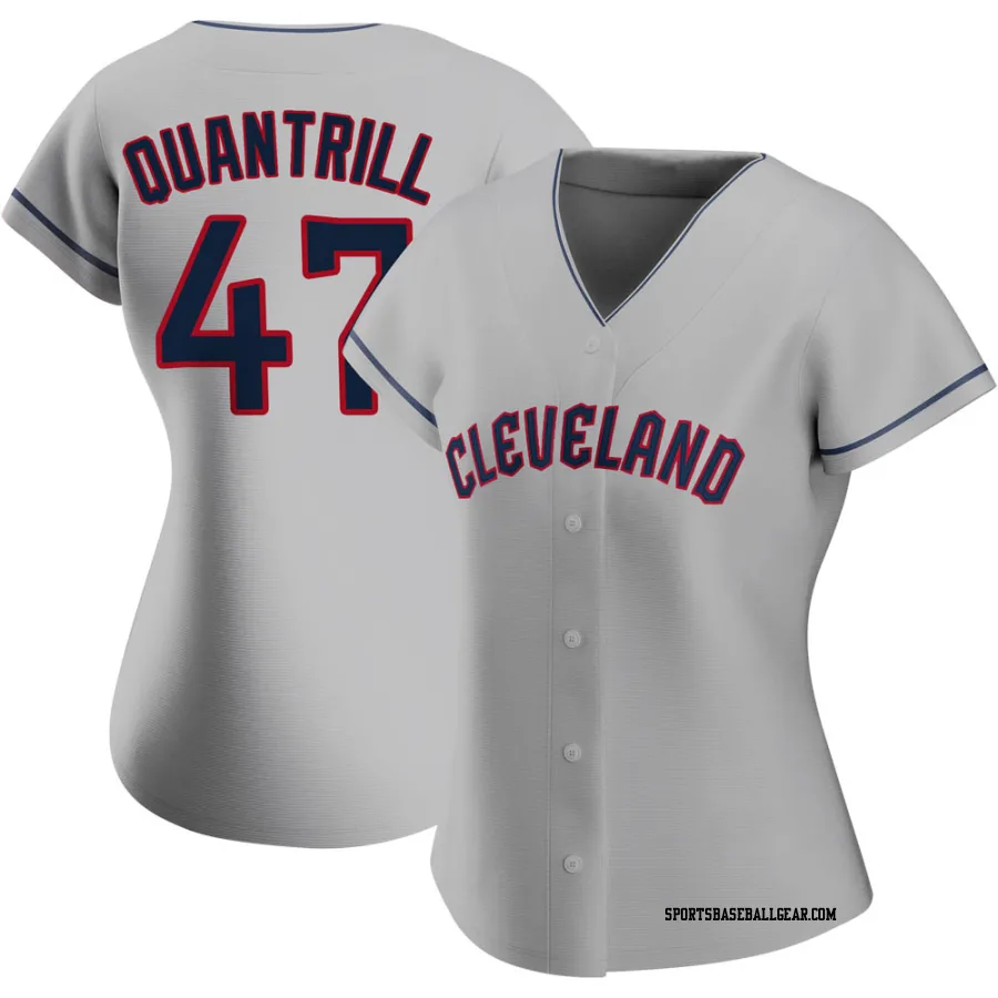 Cal Quantrill Women's Cleveland Guardians Gray Authentic Road Jersey